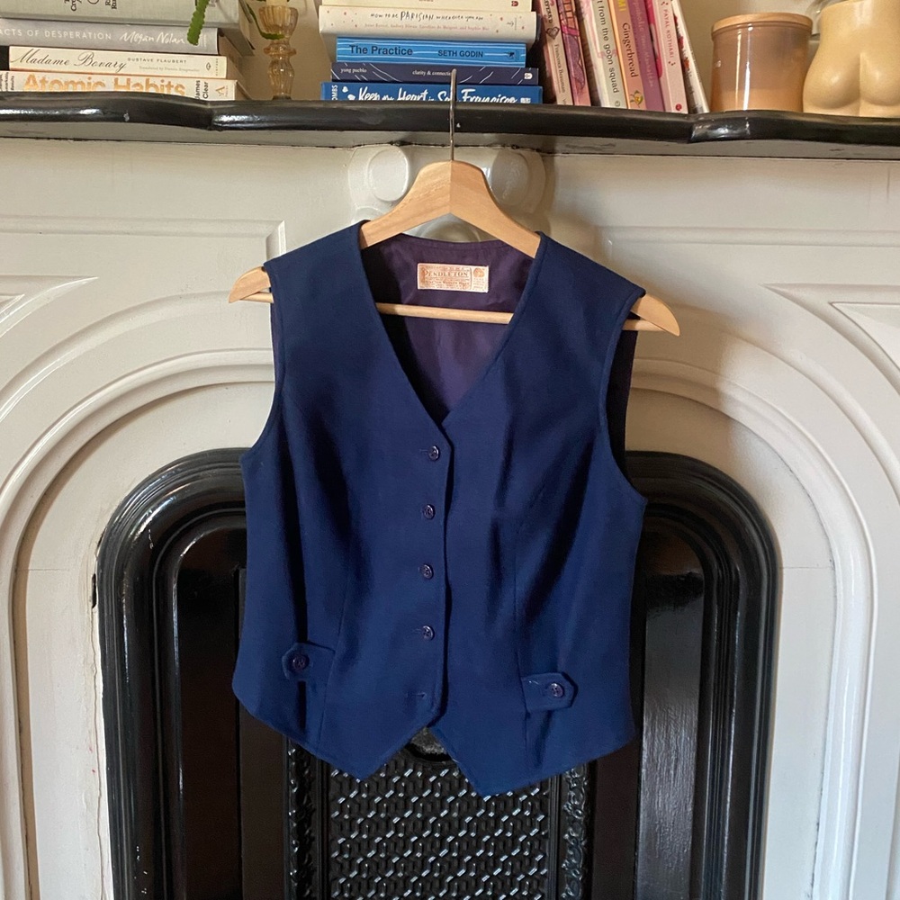 Pendleton Navy Wool Vest